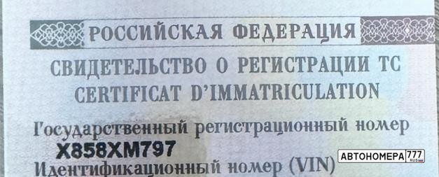 Х858ХМ797