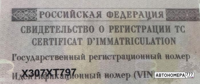 Х307ХТ797