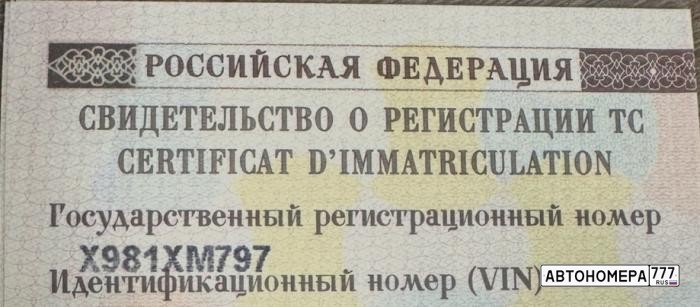 Х981ХМ797